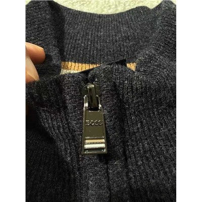 Мужской свитер с высоким горлом с замком  БОС*С