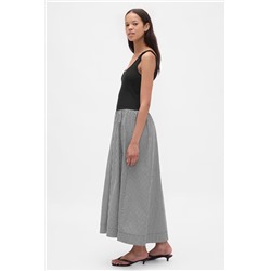 Mixed Media Drop-Waist Maxi Dress