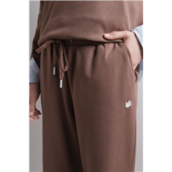 Pantalón jogger felpa algodón marrón