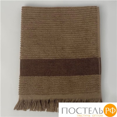 Полотенце махровое VIP коричневый 70x135
