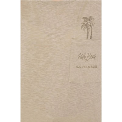 Kadın Haki Bisiklet Yaka Oversize Tişört