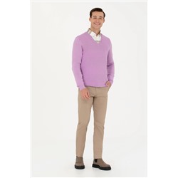 Erkek Lila Basic Kazak