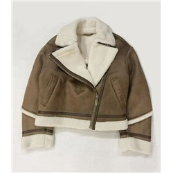 Женская куртка в мотоциклетном стиле, толстая, теплая, с подкладкой из искусственного меха.