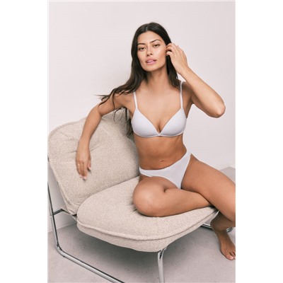 Sujetador triangular relleno algodón azul