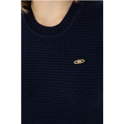 Kadın Lacivert Bisiklet Yaka Kazak