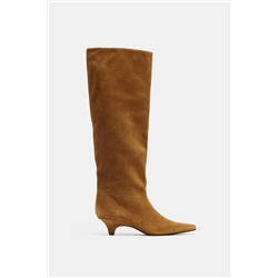 SUEDE HEELED BOOTS