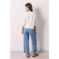 Pantalón Capri 100% algodón azul