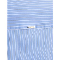 Блузка приталенного силуэта в полоску из эластичного хлопка