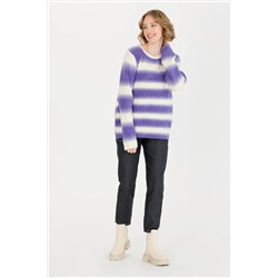 Kadın Lila Bisiklet Yaka Kazak