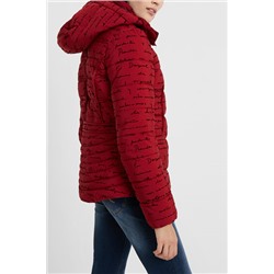 Chaqueta corta slim escrita