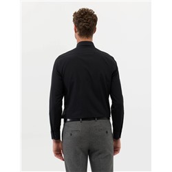 Siyah Slim Fit Uzun Kollu Basic Gömlek