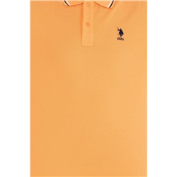 Erkek Turuncu Basic Polo Yaka Tişört