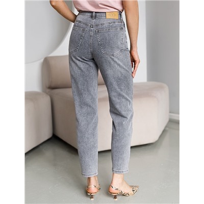 Джинсы дудочки из эластичного денима средней плотности