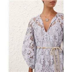 Нежного цвета красивое ажурное платье   ZIMMERMAN*N