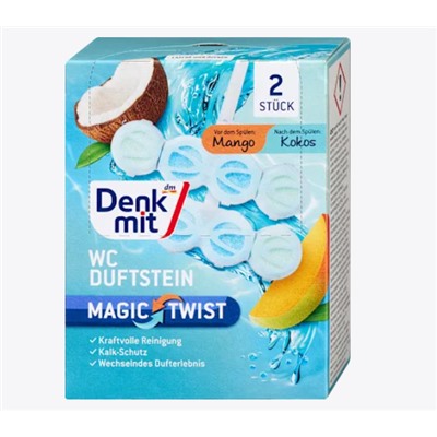 WC Duftstein Magic Twist Mango & Kokos, 2 St