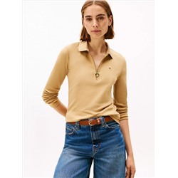 Long-Sleeve Zip Slim Fit Polo