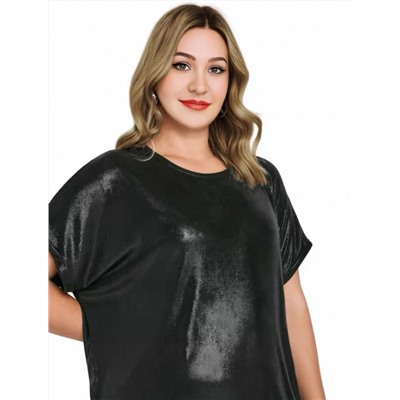 Женская футболка с металлизированным эффектом Plus Size