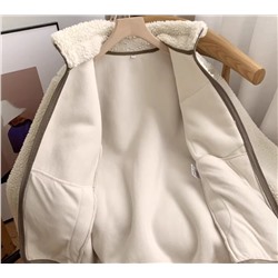 Свободная куртка на молнии, воротник-стойка