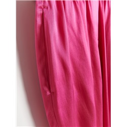 Hose mit weitem Bein aus Stoff mit hohem Viskosesatin-Anteil