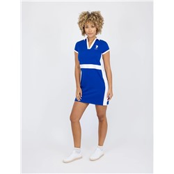 COLOR BLOCK PANEL POLO DRESS