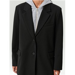 Однобортный жакет с капюшоном, ML825/emma