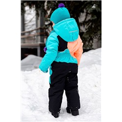 Комбинезон 8з2821 бирюзовый/персиковый неон #289085