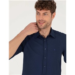 Lacivert Slim Fit Oxford Gömlek