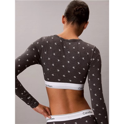 Icon Cotton Modal Lightly Lined Long Sleeve Tee Bralette