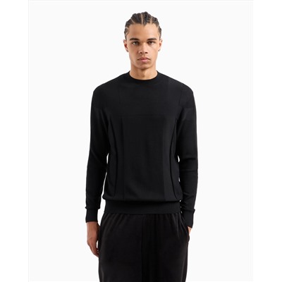 CREWNECK SWEATER WITH JACQUARD WORKMANSHIP