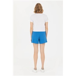 Kadın Saks Örme Şort