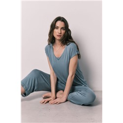 Pijama Capri viscosa tacto suave azul