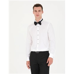 Beyaz Slim Fit Smokin Gömlek