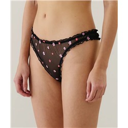 Tanga de tul con bordados