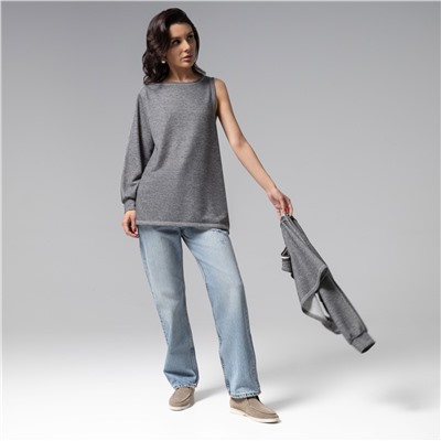 Лонгслив многослойный, Преданная стилю (grey, 2 в 1)