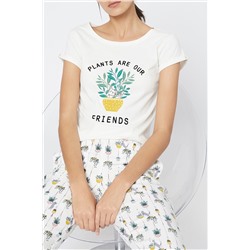Camiseta asimétrica Geric Crudo