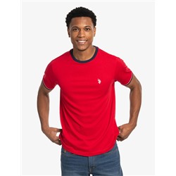 SIGNATURE STRIPE TRIM RINGER T-SHIRT