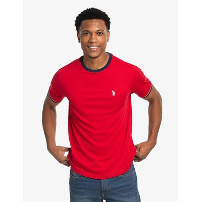 SIGNATURE STRIPE TRIM RINGER T-SHIRT