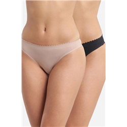 Pack de 2 tangas de algodón cortados al láser