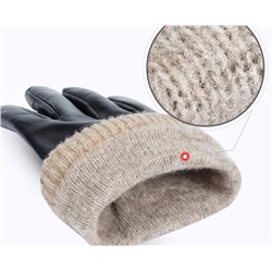 Перчатки Aozhe из овчины, мужские зимние теплые перчатки из натуральной кожи