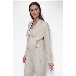 CROPPED SPACE-DYED HOODIE