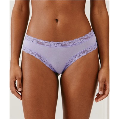 Braguita brasileña de algodón en morado