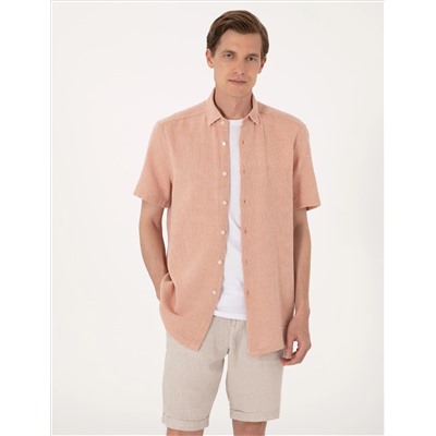 Mercan Comfort Fit Kısa Kollu Gömlek