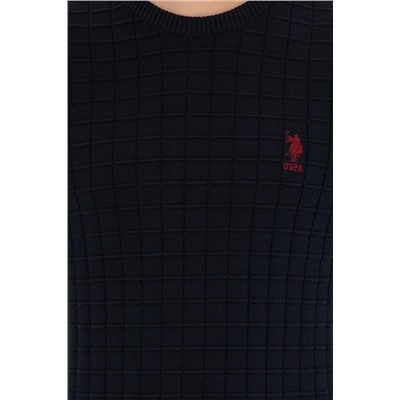 Erkek Lacivert Bisiklet Yaka Triko Kazak