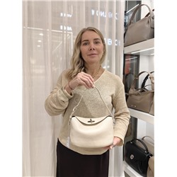 сумка женская натуральная кожа  арт. 7201 размер 24*12*15см Молочный