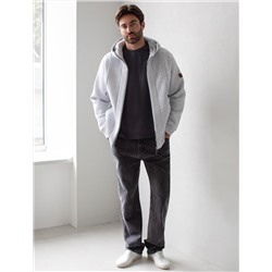 Худи на молнии из премиального футера трехнитки с начесом