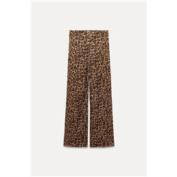 ANIMAL PRINT KNIT TROUSERS