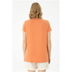 Kadın Kiremit Basic Tişört