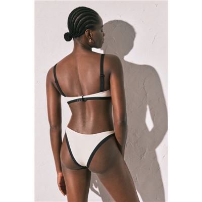 Braga bikini brasileña color block B&W