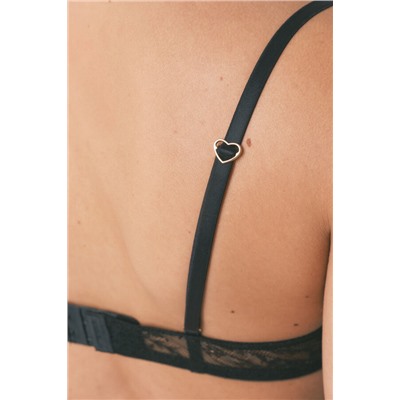 Sujetador sin relleno encaje negro PRETTY