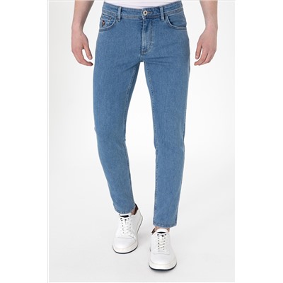 Erkek Açık Mavi Slim Fit Jean Pantolon